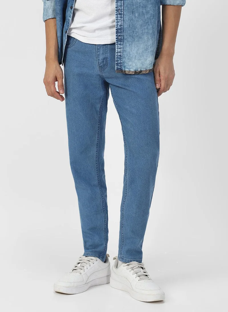 Urbano Fashion  Urbano Fashion Men's Light Blue Slim Fit Denim Jeans Stretchable for Men | Best Price UAE